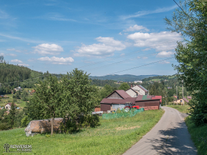 Asfaltowe dróżki przez Jasnowice - część wsi Istebna