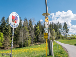 Koniec szlaku przy granicy z Czechami - Jaworzynka Łupienie