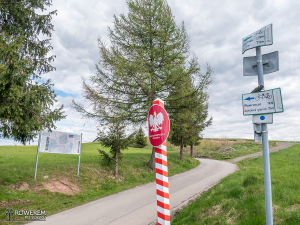 Koniec szlaku przy granicy z Czechami - Jaworzynka Łupienie