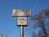 żółty szlak rowerowy nr 5 w Katowicach