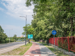 Droga rowerowa w dzielnicy Ruda
