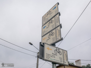 Skrzyżowanie szlaków rowerowych powiatu wodzisławskiego