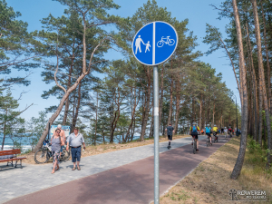 Droga rowerowa przez Promenadę w Krynicy Morskiej