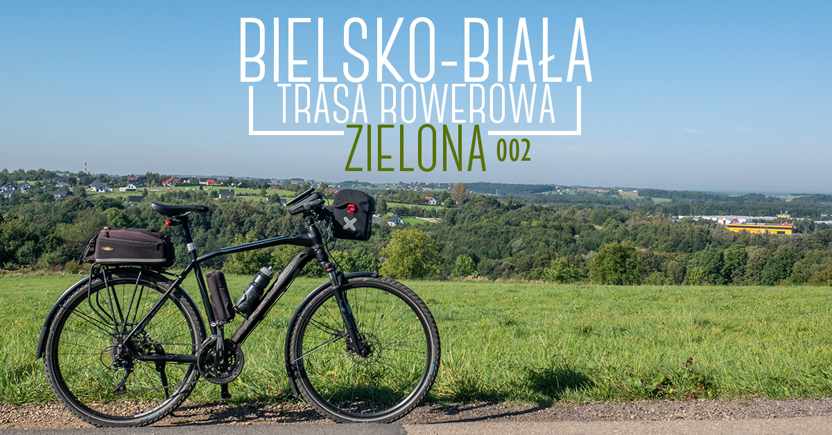 Zielona trasa rowerowa nr 002 w Bielsku-Białej